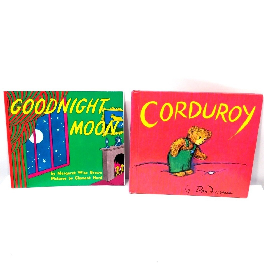 VTG 1968 1975 Scholastic Corduroy Goodnight Moon Childrens Book Lot Hardcover